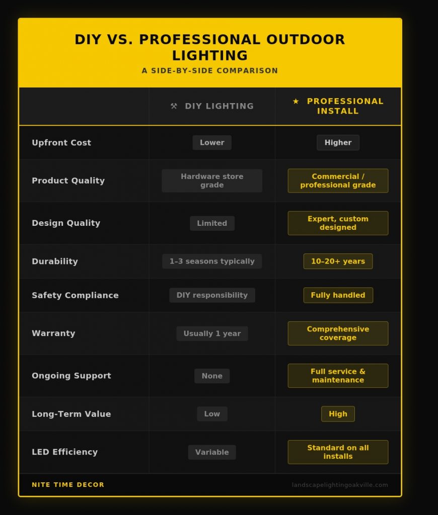 DIY vs. Professional Outdoor Lighting